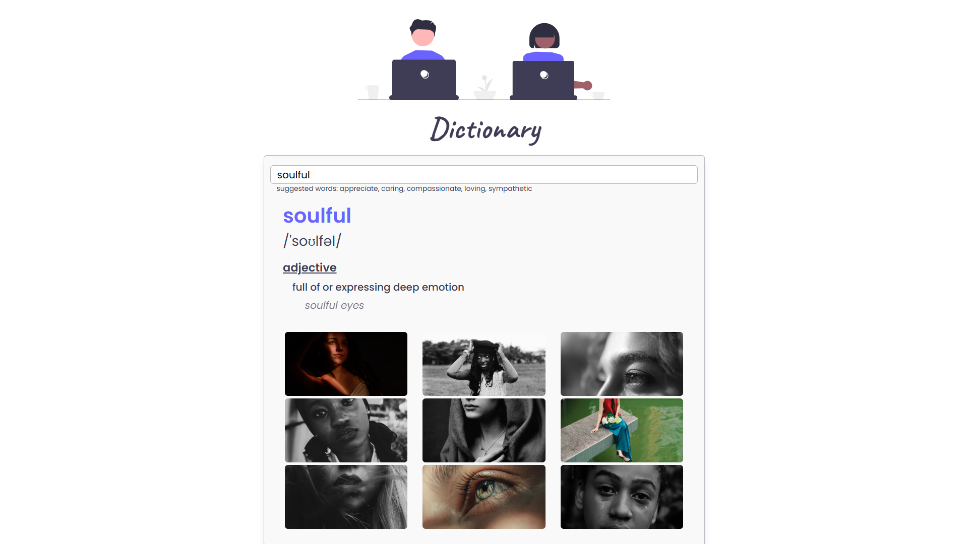 Dictionary app