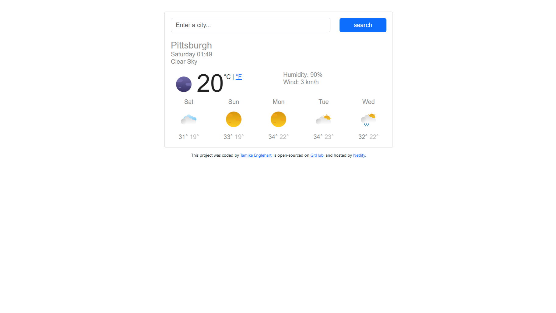 Weather app